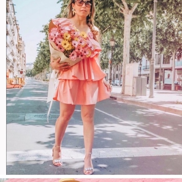 ZARA LIMITED EDITION RUFFLED ASYMMETRIC DRESS - Picture 7 of 17